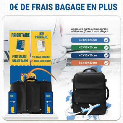 Sac Iron Aero Lite™ – Sac cabine avion léger compatible Ryanair