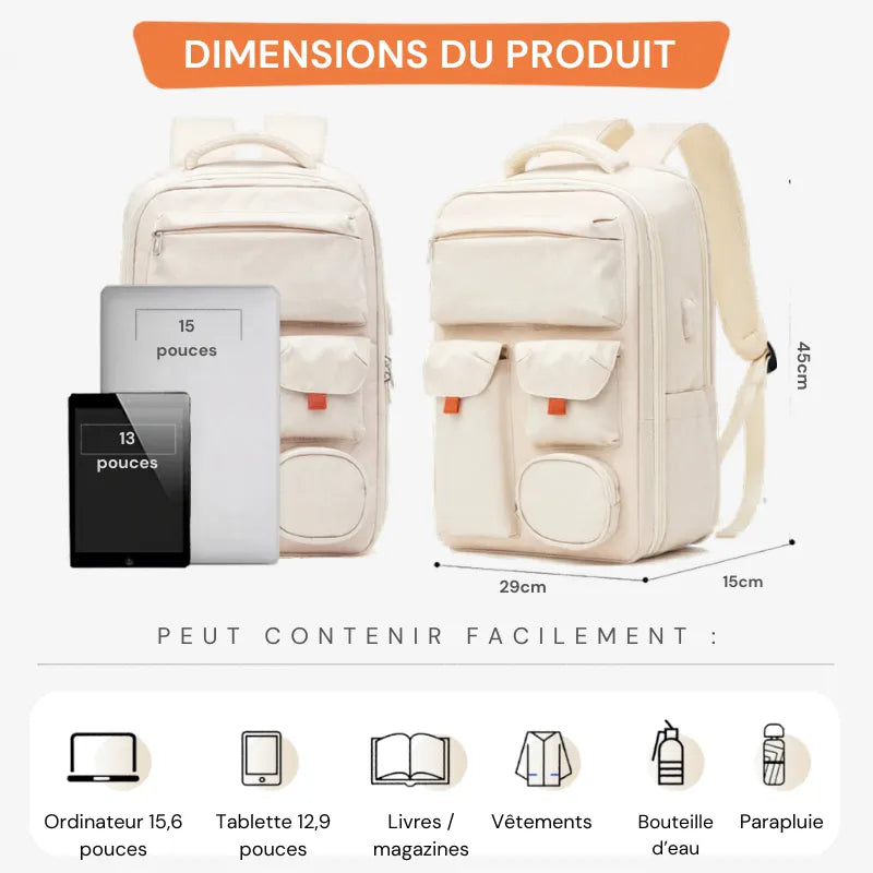Sac Iron Aero Max™ – Sac cabine easyJet 45x36x20 compatible avion sans frais bagage