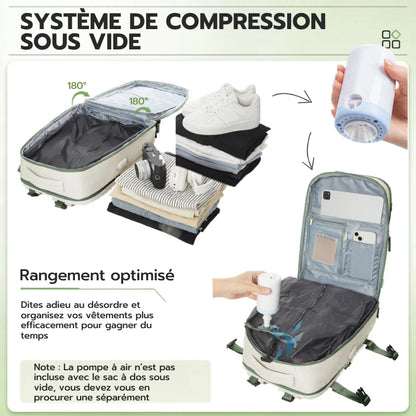 Sac Iron Compress Max™ – Sac cabine sous vide grande capacité 40x30x20