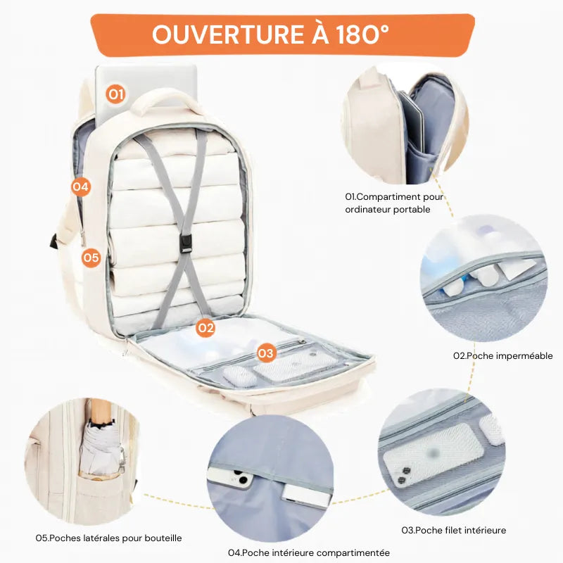 Sac Iron Aero Max™ – Sac cabine easyJet 45x36x20 compatible avion sans frais bagage