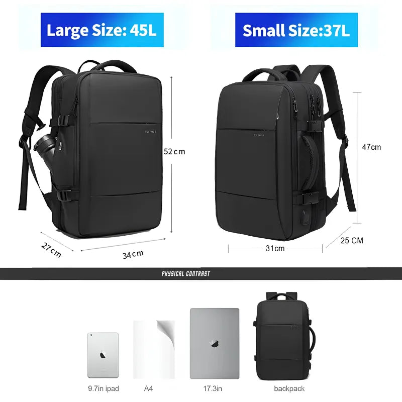 Sac Iron Aero Expand™ – Sac cabine avion 45L grande capacité pour 3 à 7 jours sans valise