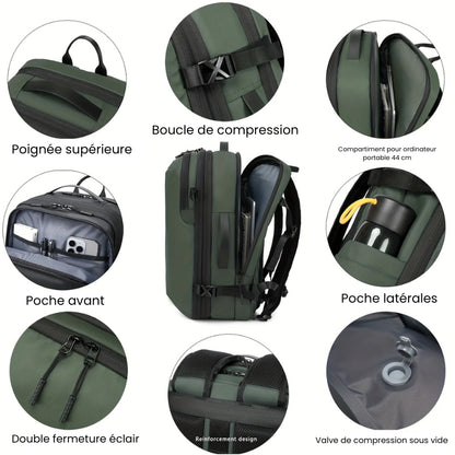 Sac Iron Compress Pro™ - Sac cabine avec compression sous vide haute performance