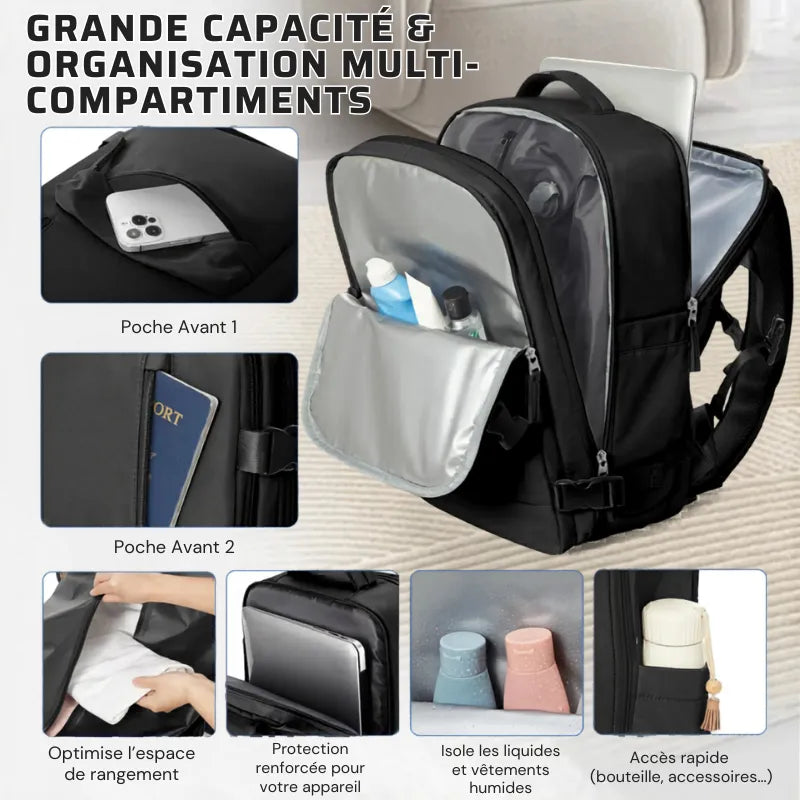 Sac Iron Compress Core™ – Sac cabine avec compression sous vide compatible avion