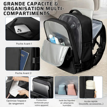 Sac Iron Compress Core™ – Sac cabine avec compression sous vide compatible avion