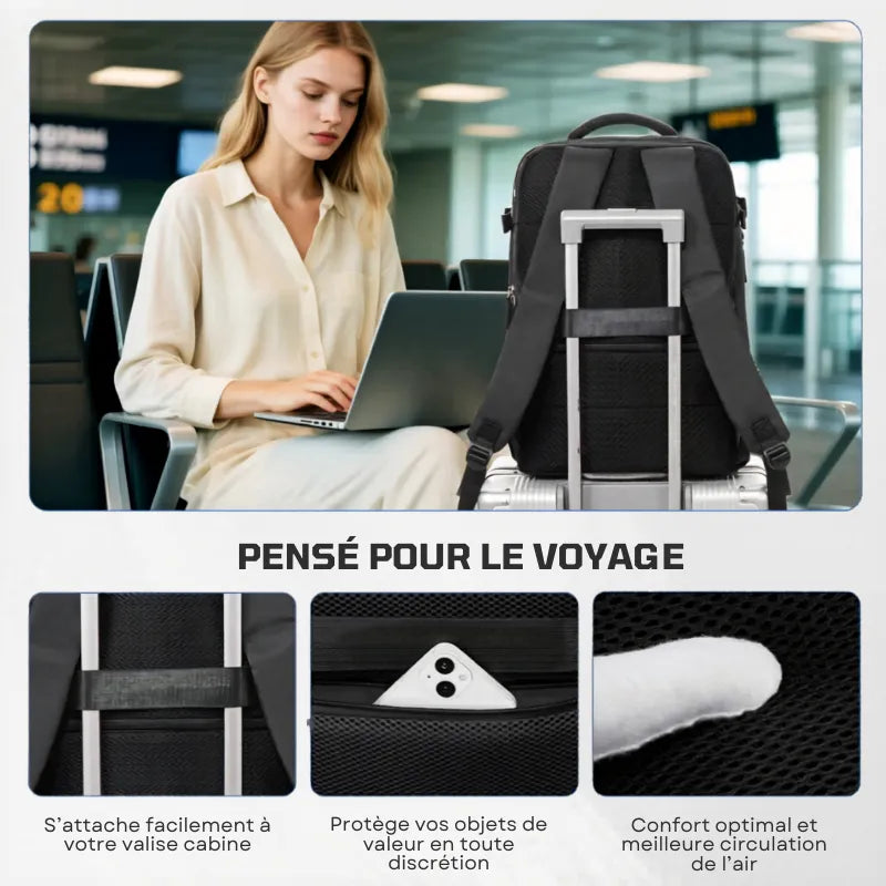 Sac Iron Compress Core™ – Sac cabine avec compression sous vide compatible avion