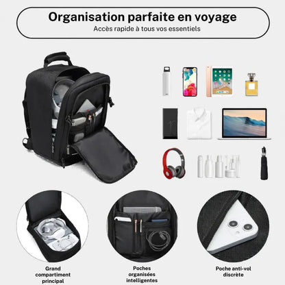 Sac Iron Kono Slim™ – Sac cabine avion 40x20x25 format compact sous siège