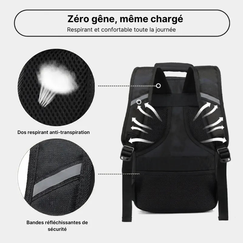 Sac Iron Kono Slim™ – Sac cabine avion 40x20x25 format compact sous siège