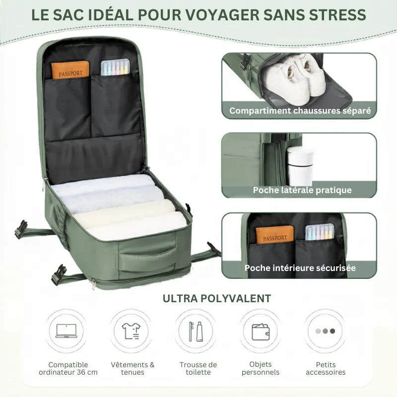 Iron Aero Core™ – Sac cabine avion 40x30x20 compatible Ryanair