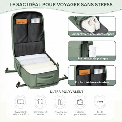 Iron Aero Core™ – Sac cabine avion 40x30x20 compatible Ryanair